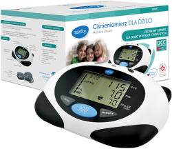 Sanity Children AP 1720, Elektronikus kar vérnyomásmérő, 3-12 éves gyerekeknek, DCC technológia, 200 memóriakészlet, Fehér/Fekete