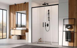 Radaway Idea Black DWD fekete zuhanyajtó 160 átlátszó