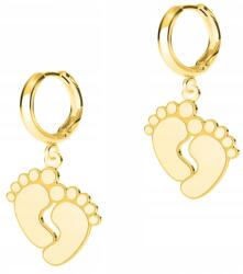  Arany Gyermek Láb Fülbevaló Láb Tányér Láb 925 EZÜST