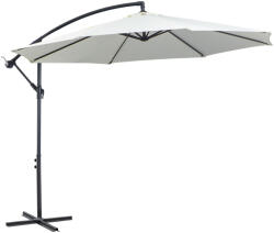 Outsunny Karos Kerti Napernyő Tekerő Karral, Φ3x2.5 m, Krémszínű Fehér