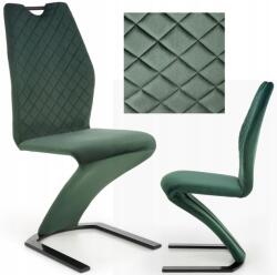  Sötétzöld bársony patkó alakú szék K442