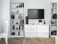 GreenSite MIX Mijas ARTEO íróasztal bal oldali tárolókkal, 51x98x76 cm, fehér-mentazöld