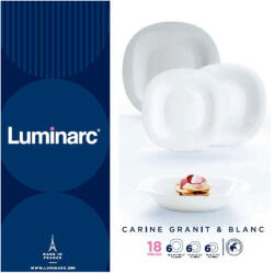 Luminarc Carine étkészlet 18 részes szürke/fehér (883314708998)