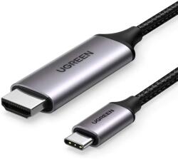 UGREEN USB-C - HDMI apa - apa kábel alumínium ház 1.5 m szürke fekete MM142