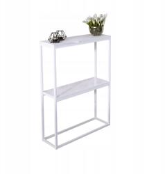  Dupla konzol 60x20 előszoba 15x15 profilokból Fehér Matt Fehér Fényes