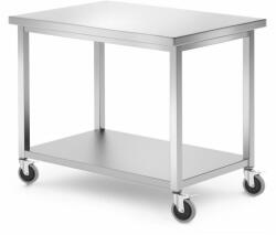  Mobil asztal polccal - csavarozott, HENDI, Kitchen Line, 1000x700x(H)850mm (815786)