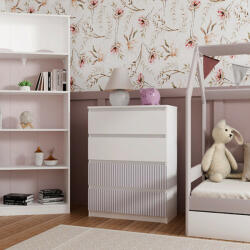 GreenSite MIX M4 ARTEO komód, 70x97x40 cm, fehér-rózsaszín