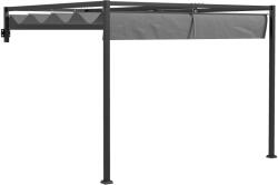 Outsunny falra szerelt pergola behúzható tetővel