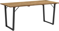 Outsunny 6 Személyes Kerti Asztal Napernyő Lyukkal, 175x80x75 cm, Barna