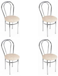  Nizza étkezőszék króm + sonoma 4 db - pepita