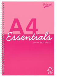 Pukka Pad Spirálfüzet, A4, vonalas, 80 lap, PUKKA PAD Unipad Essentials Jotta, vegyes