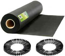 Plonos Kerti agrofibre 1 m x 50 m + 50 Plonos tű - fekete (490301)