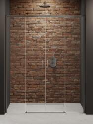 NEW TRENDY Prime zuhanyajtók 140 cm tolható fegyverszürke szín csiszolt/átlátszó üveg D-0900A (D0900A)