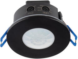 Kanlux 37372 MERGE-WT-O-B kültéri mennyezeti süllyesztett mozgásérzékelő, 360° érzékelési szög, 3-2000 Lux beállítható megvilágítás, 10mp-30p beállítható időkésleltetés, IP65/20, fekete (Kanlux 37372) (37372