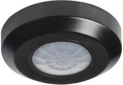 Kanlux 37378 ZONA MINI-B beltéri mennyezeti mozgásérzékelő, 360° érzékelési szög, 3-2000 Lux beállítható megvilágítás, 10mp-15p beállítható időkésleltetés, IP20, fekete (Kanlux 37378) (37378)