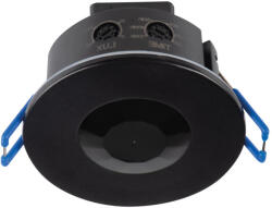 Kanlux 37371 MERGE-WT-O-B/B kültéri mennyezeti süllyesztett mozgásérzékelő, 360° érzékelési szög, 3-2000 Lux, 10mp-30p beállítható időkésleltetés, IP65/20, fekete (Kanlux 37371) (37371)