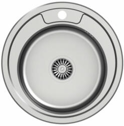 NERO Acél Mosogatótálca Nero Italia H490 + Szifon (Ø49 Cm)