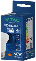 V-TAC CREE SMD R63 8.5W E27 hideg fehér LED égő - SKU 211436 (211436)