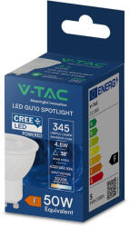 V-TAC CREE SMD GU10 LED spot égő 4.5W meleg fehér 38° - SKU 211086 (211086)
