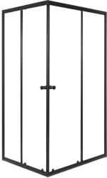 Kerra Olga SQ Element 80x100 fekete szögletes zuhanykabin tálca nélkül (OLGA-80X100-BL-EL-SOLO) - leziter