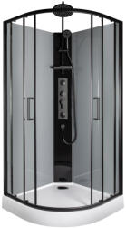Kerra Wega Black 90x90 hidromasszázs zuhanykabin (WEGA-90-BL) - leziter