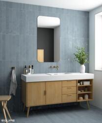 Equipe Cerámicas EQUIPE MARMORIS BLUE matt kék márvámnyos hosszúkás járólap és burkolat