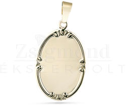  14 karátos arany gravírozható rozettás medál (AU14083) AU14083