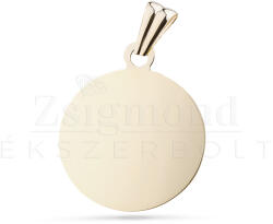  14 karátos arany gravírozható kör alakú medál (AU13542) AU13542