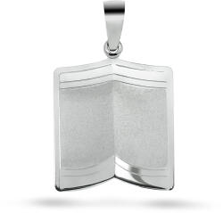  14 karátos fehérarany gravírozható könyv medál - 30 x 18 mm (AU11694) AU11694