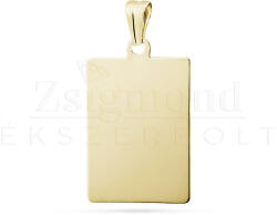  14 karátos arany gravírozható téglalap medál - 37 x 20 mm (AU13801) AU13801