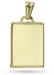  14 karátos arany gravírozható téglalap medál - 30 x 15 mm (AU10380) AU10380