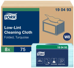 Tork szöszszegény tisztítókendő, kis csomag W8 Premium türkiz, 1 rétegű, 38, 5x30 cm SCA190493 (SCA190493)