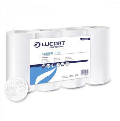 Lucart 3.150 kistekercses WC papír 3 rétegű, hófehér, 150 lapos (17, 25 m) 8 x 8 tekercs/karton (L811B59J)