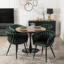  Zöld Bársony Étkezőszék ELENA (ME-ME-ELENA-Z-V-K)