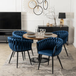  Sötétkék Bársony Étkezőszék ELENA (ME-ME-ELENA-GR-V-K)