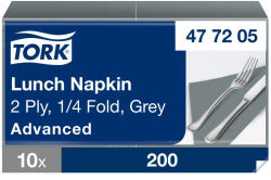 Tork Lunch éttermi szalvéta Advanced szürke 2 rétegű, 33x33 SCA477205 (SCA477205)