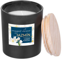 MagicHome gyertya fekete üvegpohárban, 80x113 mm (8091395)