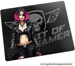 Spirit Of Gamer Egérpad - Phantom (420 x 330 x 4mm; varrott szélek; üveg felület; fekete) (SOG-PAD03VER) - pixelcomputer