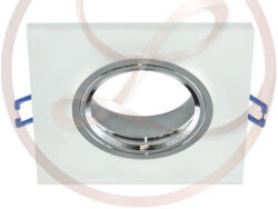 STRÜHM Selena négyzet alakú spot keret matt üveg/króm GU10/MR16-os foglalattal (LEDMASTER-2886)