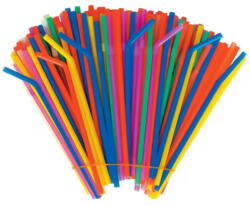  Szívószál papír hajlítható 200 db/csomag színes (2135) - officefirst