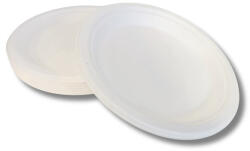  Tányér D 19, 7 cm komposztálható cukornád 125 db/csomag, natúr (16552) - officefirst