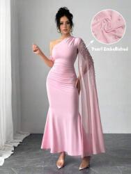 Shein Rózsaszín Fodros Ruha (L) (608914)