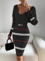 Shein Fekete Kötött Ruha (xs) (609929)