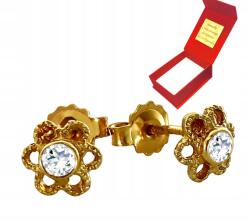 Deem Apró Arany Fülbevaló Virág 585 Stift