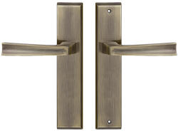 METAL-BUD MAJA pajzsos ajtókilincs, bal, antik, LN (30-MB-VMBPL-31)