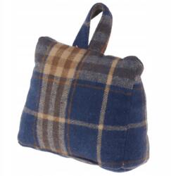 Home Styling Collection Ütköző Ajtóhoz Poliészter Homokkal Töltve 17X8X17 CM Kék (AAE823520 -pattern2)