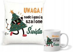 agmART Nyomott mintás párna és bögre szett vicces Ajándék Mikulásra