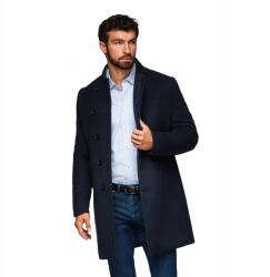 Ombre Férfi kabát aszimmetrikus csattal sötétkék V3 OM-COWC-0141 méret XL (168868)