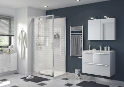 GOODHOME Usa pentru dus, 100 x 195 cm, semi-pivotanta, aluminiu si sticla, cromat GoodHome Beloya