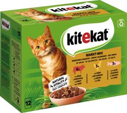 Kitekat Tasakos macskatáp, 12 x 85 g - Piaci keverék zselében - 1.020 g